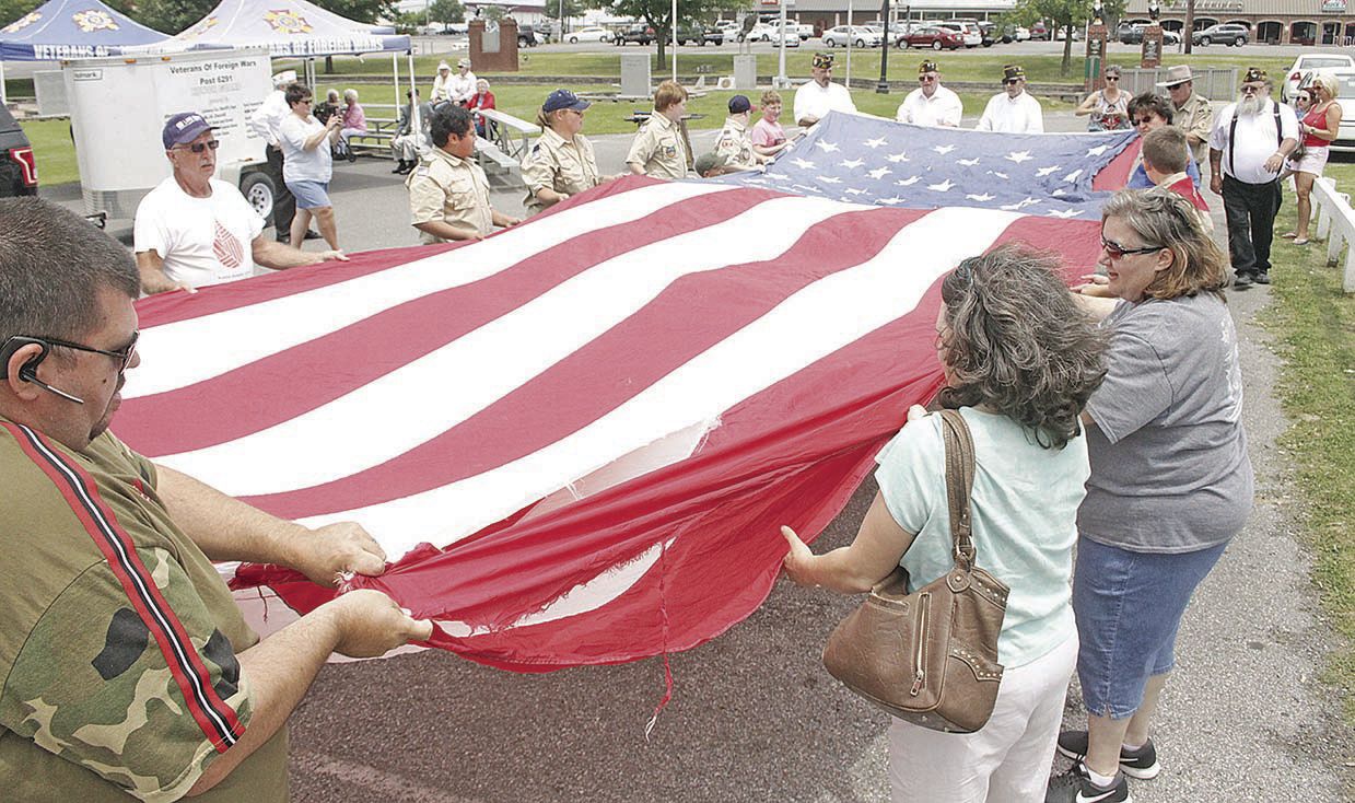 VFW flag retirement all hands on deck